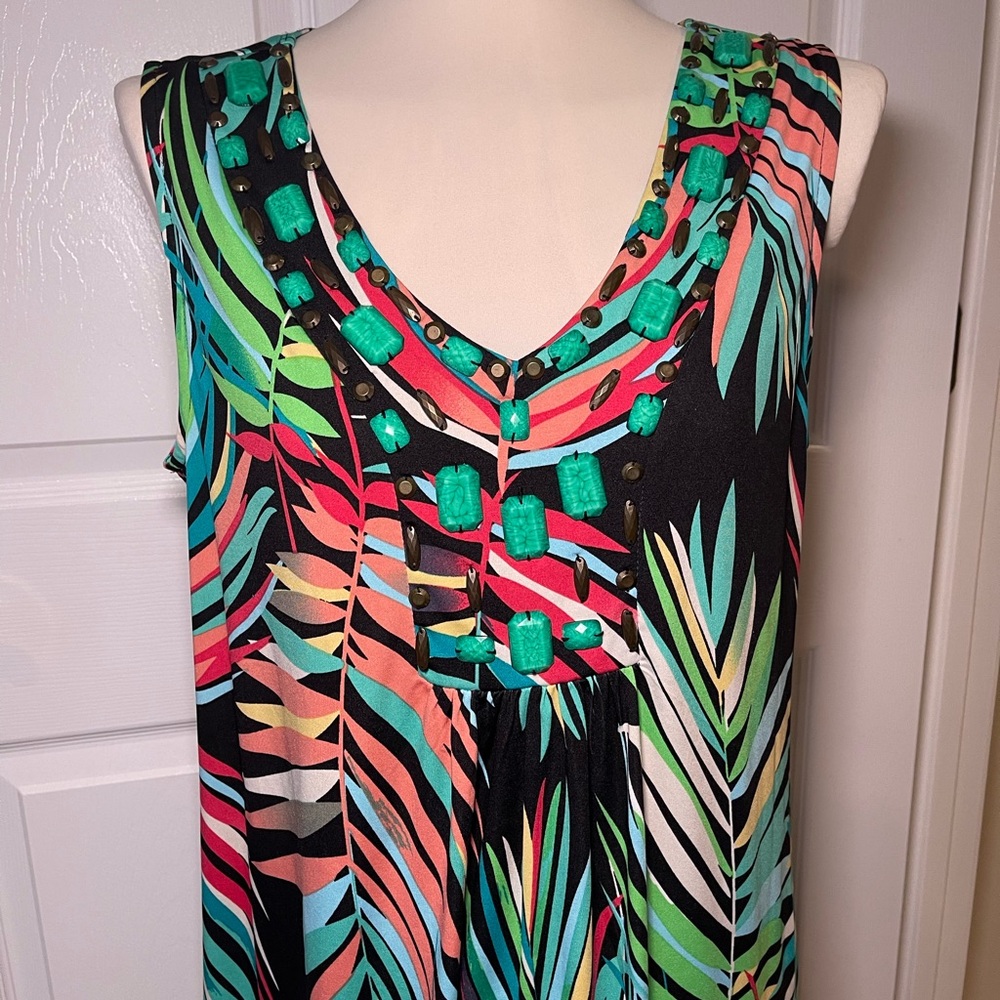 Tropical New Directions Woman maxi dress size 1X - Picture 2 of 7